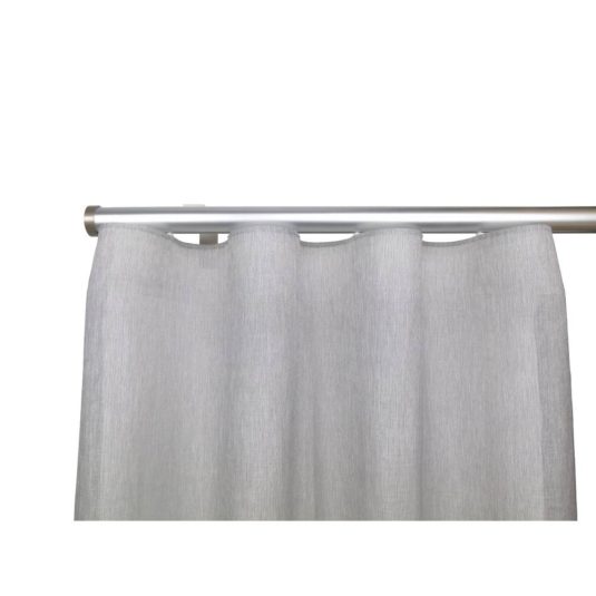 Provence M71 35  mm Wood Pole Set for 8 cm Wave Curtains Silver