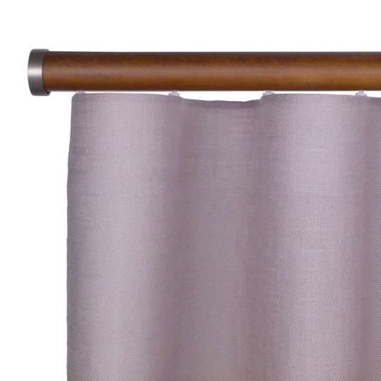 Provence M71 35  mm Wood Pole Set for 8 cm Wave Curtains Dark Oak