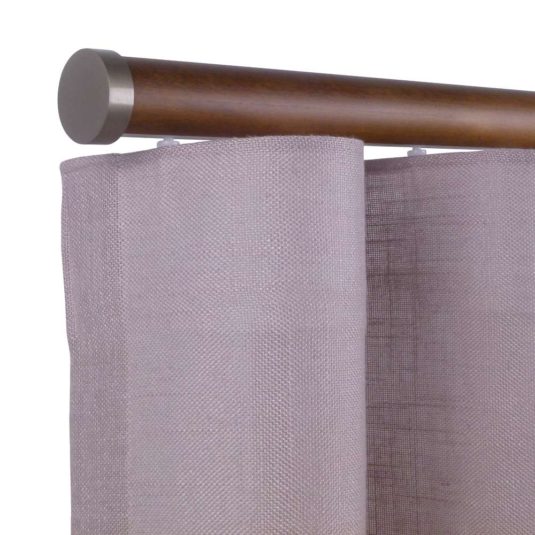 Provence M71 35 mm Wood Pole Set for 8 cm Wave Curtains Dark Oak