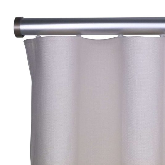 Provence M71 35  mm Wood Pole Set for 8 cm Wave Curtains Silver