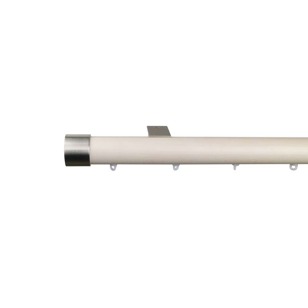 Reims M81 35 mm End Cap Beech Wood Pole Set Ceiling Bracket for 8 cm Wave Curtains Ivory 1 Reims M81 35 mm End Cap Beech Wood Pole Set Ceiling Bracket for 8 cm Wave Curtains Ivory