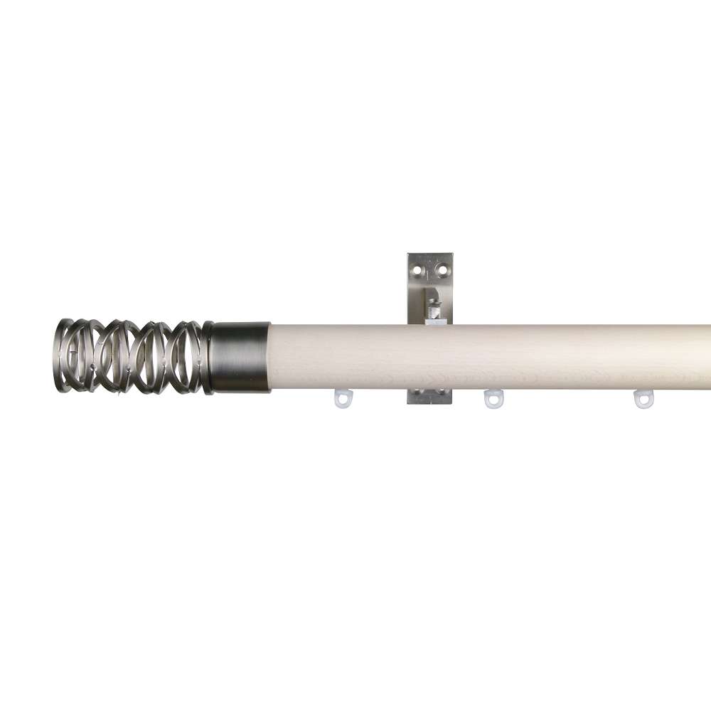 Reims M81 35 mm Finial Cage Beech Wood Pole Set Single Bracket Ceiling Bracketfor 8 cm Wave Curtains Ivory 1 Reims M81 35 mm Finial Cage Beech Wood Pole Set Single Bracket Ceiling Bracketfor 8 cm Wave Curtains Ivory