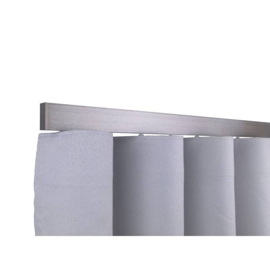 Helsinki M51 40 x 18 mm Aluminum Pole Set Single Bracket for 6 mm Wave Curtains Champagne