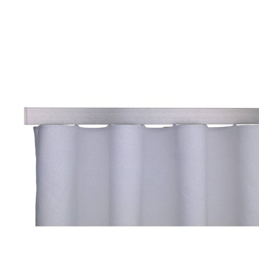 Helsinki M51 40 x 18 mm Aluminum Pole Set Single Bracket for 6 mm Wave Curtains Champagne