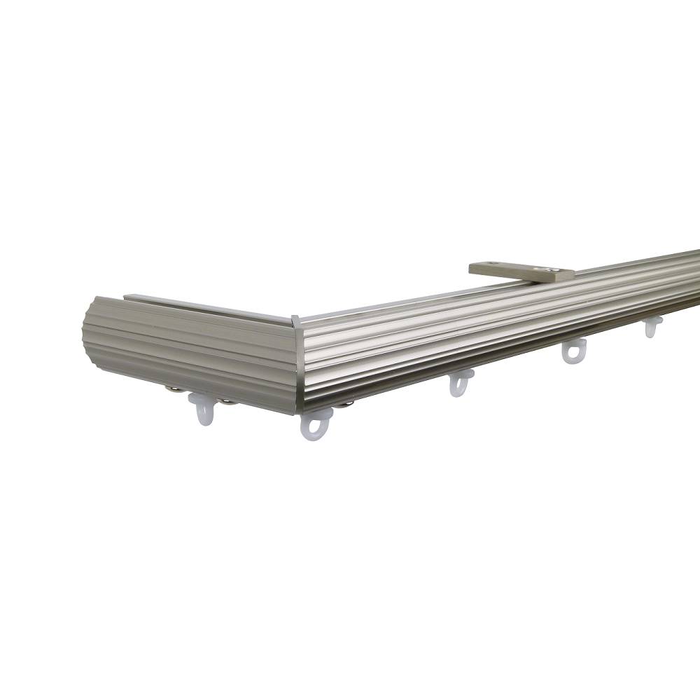 Helsinki M52 28 mm Aluminum Pole Set Ceiling Bracket for 6 cm Wave Curtains Champagne 1 Helsinki M52 28 mm Aluminum Pole Set Ceiling Bracket for 6 cm Wave Curtains Champagne