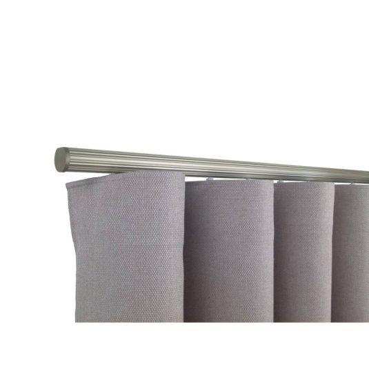 Helsinki M52 28 mm Aluminum Pole Set Single Bracket for 6 cm Wave Curtains Champagne