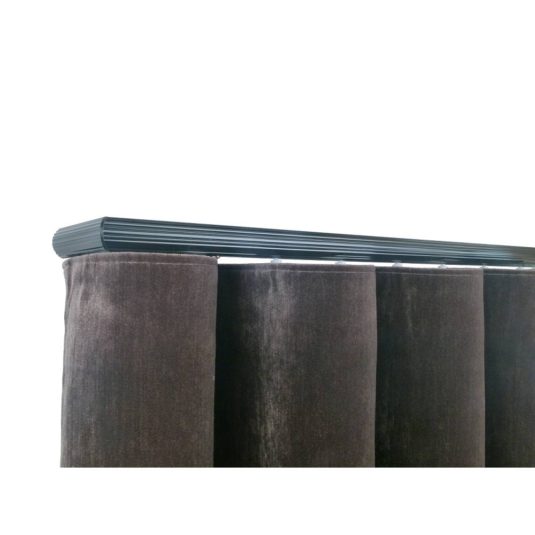 Helsinki M52 28 mm Aluminum Pole Set Single Bracket for 6 cm Wave Curtains Black