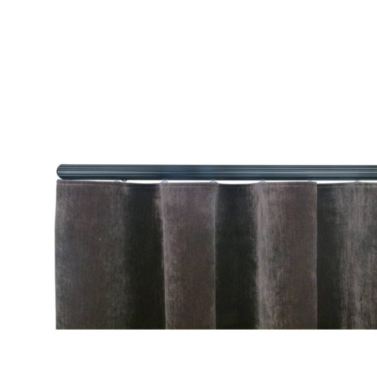 Helsinki M52 28 mm Aluminum Pole Set Single Bracket for 6 cm Wave Curtains Black