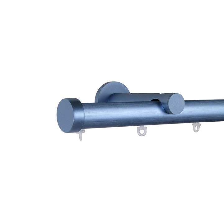 Verona M82 28 mm Aluminum Poles Set Single Bracket for 8cm Wave Curtains Silver Blue 1 Verona M82 28 mm Aluminum Poles Set Single Bracket for 8cm Wave Curtains Silver Blue
