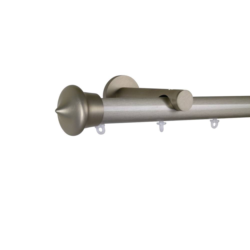 Verona M81 28 mm Peak Aluminum Poles Set Single Bracket for 8cm Wave Curtains Champagne 1 Verona M81 28 mm Peak Aluminum Poles Set Single Bracket for 8cm Wave Curtains Champagne
