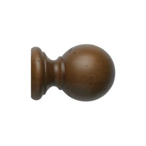 Vintage 50 mm Finial Ball Loose Dark Oak