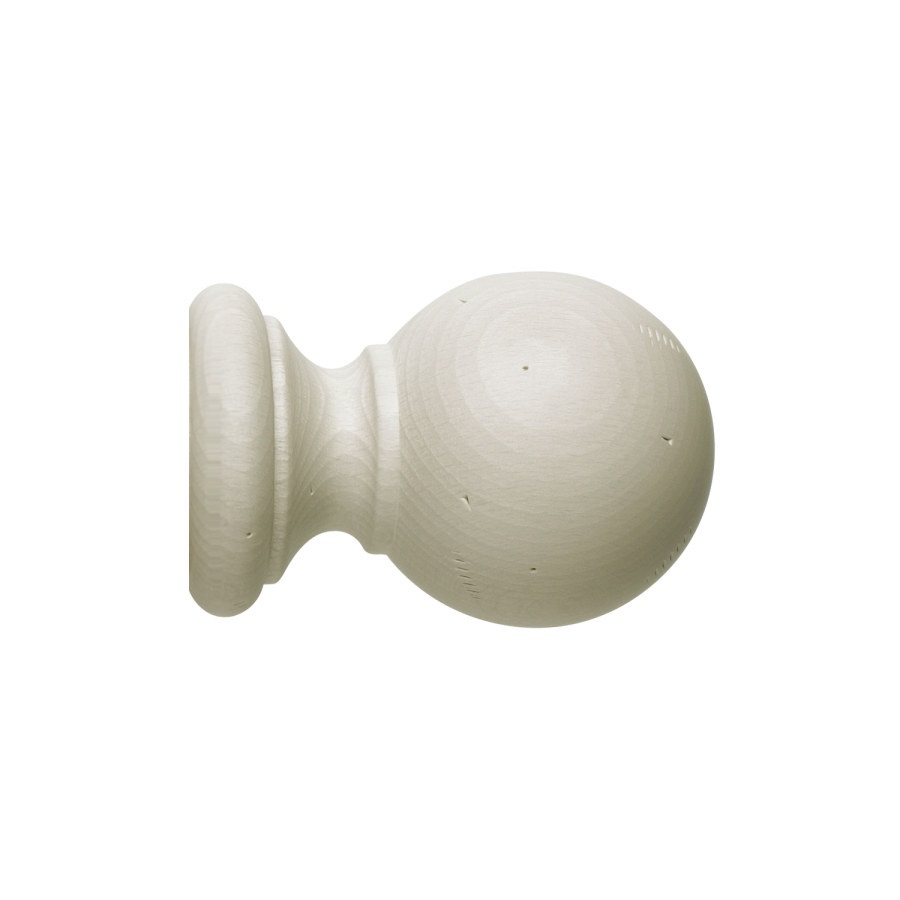 Vintage 50 mm Finial Ball Loose Ivory Wash