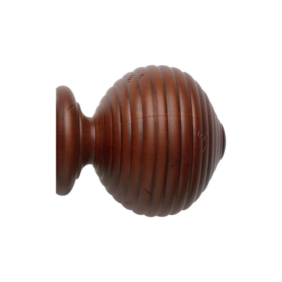 Vintage 50 mm Finial Ribbed Ball Loose Cherry
