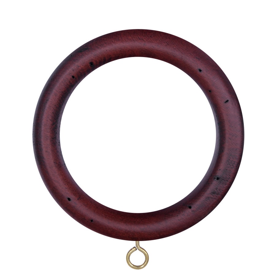 Vintage 50 mm Ring Pack of 6 Mahogany